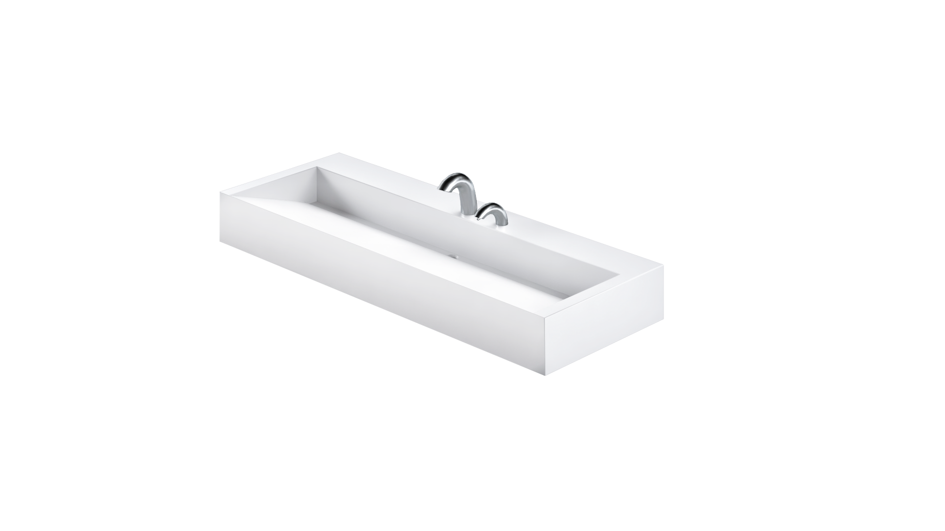 AquaBLADE Trough Sink - Futrus® Solid Surface Solutions