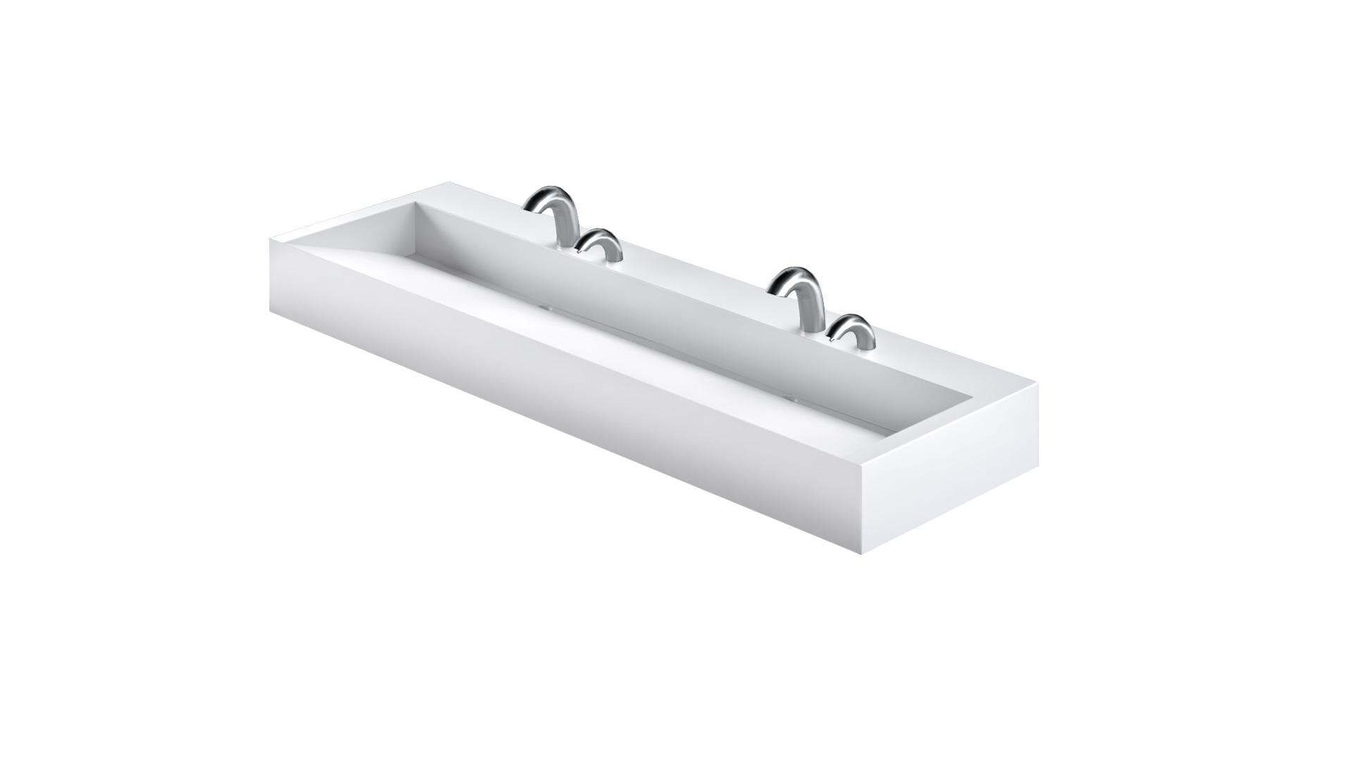 AquaBLADE Trough Sink - Futrus® Solid Surface Solutions