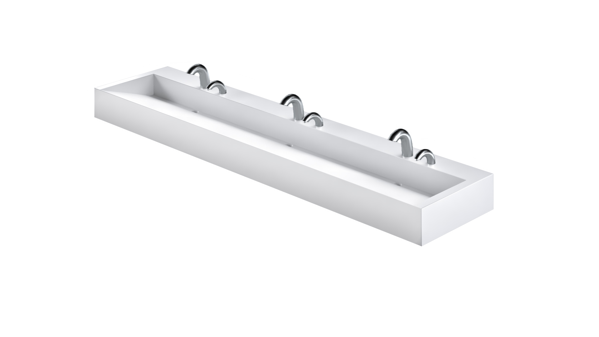 AquaBLADE Trough Sink - Futrus® Solid Surface Solutions