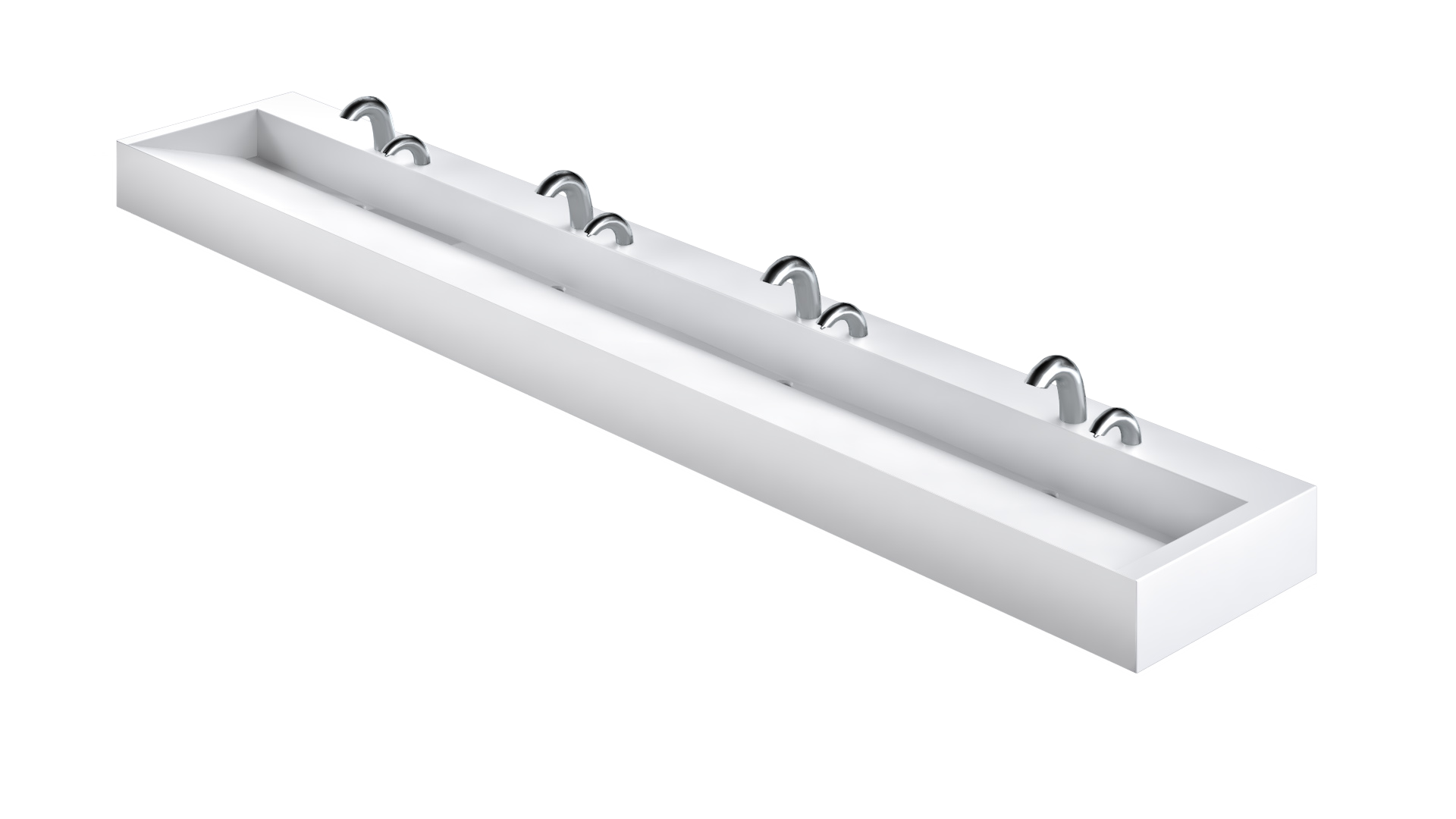 AquaBLADE Trough Sink - Futrus® Solid Surface Solutions