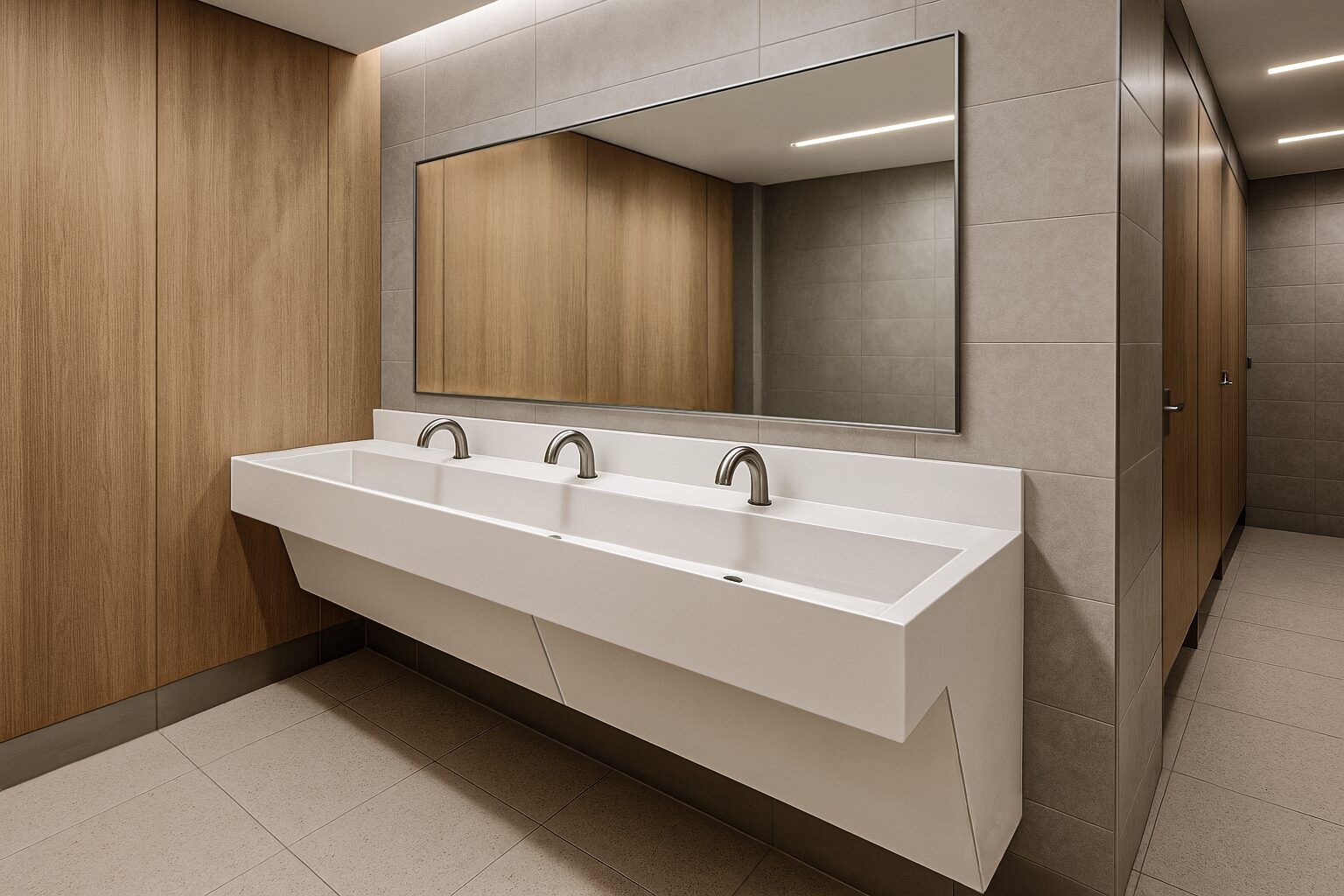 AquaBLADE Trough Sink Module - Futrus® Solid Surface Solutions