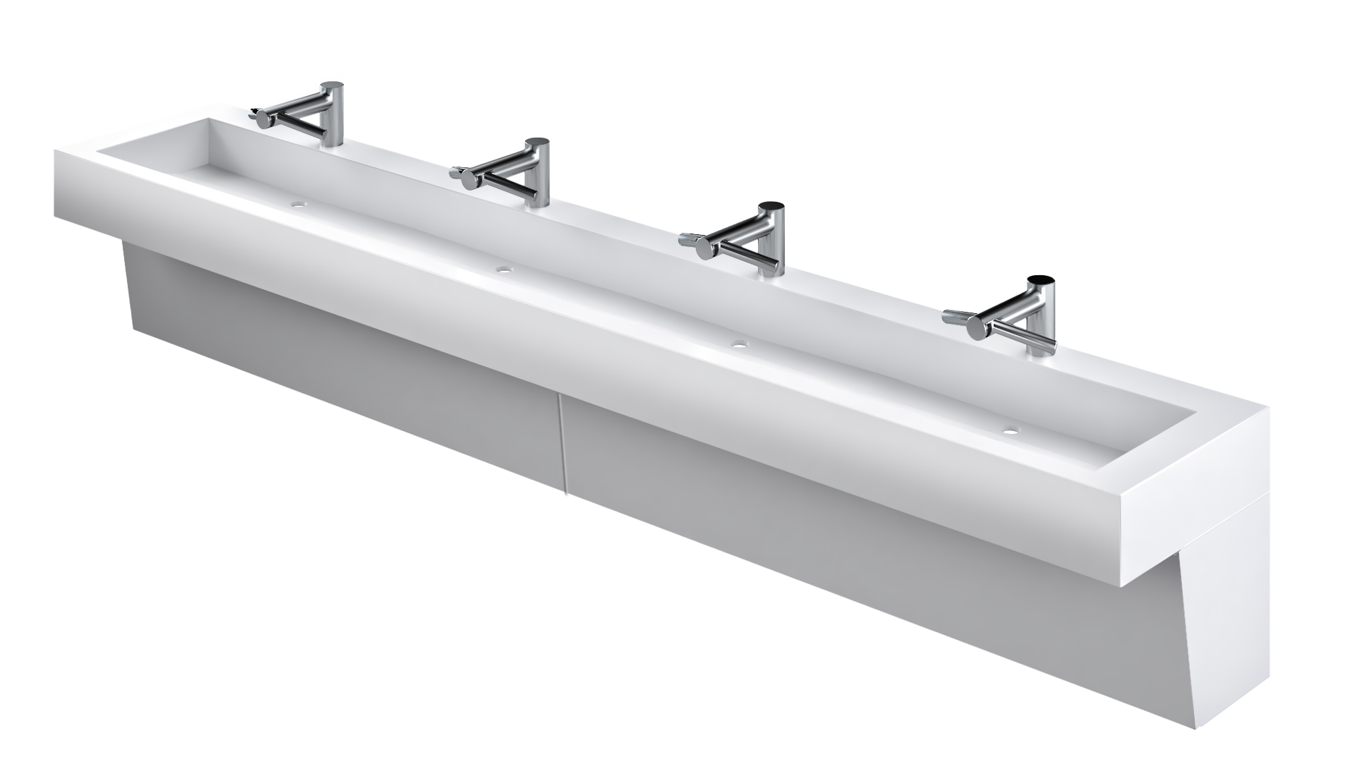 AquaDRI Trough Sink Module - Futrus® Solid Surface Solutions