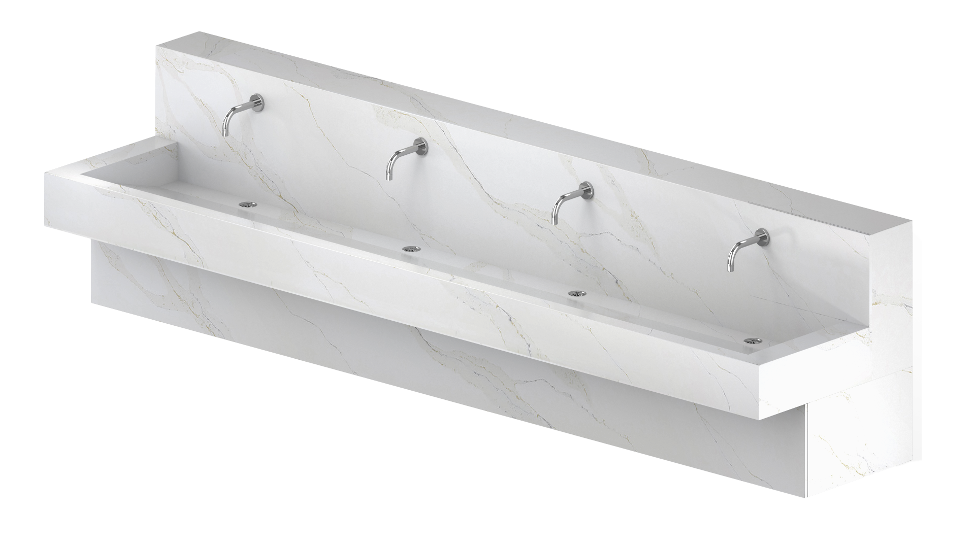 SkyDEK Quartz Trough Sink Module - Futrus® Solid Surface Solutions